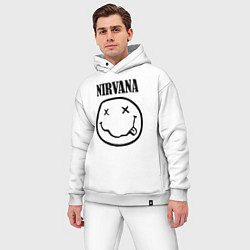 Мужской костюм оверсайз Nirvana цвета белый — фото 2