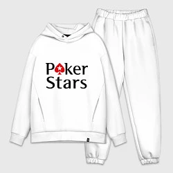Мужской костюм оверсайз Poker Stars, цвет: белый