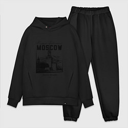 Мужской костюм оверсайз Moscow Kremlin 1147, цвет: черный