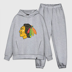 Мужской костюм оверсайз Chicago Blackhawks, цвет: меланж