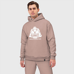 Мужской костюм оверсайз UAC, цвет: пыльно-розовый — фото 2