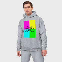 Мужской костюм оверсайз Велосипед фикс, цвет: меланж — фото 2