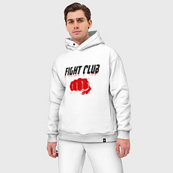 Мужской костюм оверсайз Fight Club цвета белый — фото 2