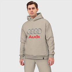 Мужской костюм оверсайз Audi, цвет: миндальный — фото 2