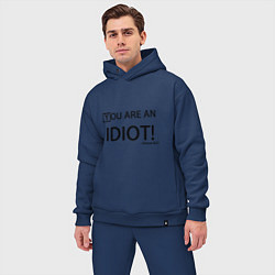 Мужской костюм оверсайз You are an idiot!, цвет: тёмно-синий — фото 2