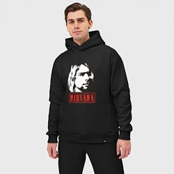 Мужской костюм оверсайз Nirvana: Kurt Cobain, цвет: черный — фото 2