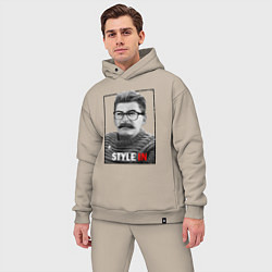 Мужской костюм оверсайз Stalin: Style in, цвет: миндальный — фото 2