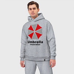 Мужской костюм оверсайз Umbrella corporation, цвет: меланж — фото 2
