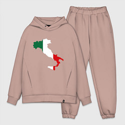 Мужской костюм оверсайз Италия (Italy), цвет: пыльно-розовый