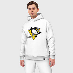 Мужской костюм оверсайз Pittsburgh Penguins цвета белый — фото 2