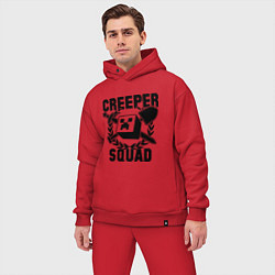 Мужской костюм оверсайз Creeper Squad, цвет: красный — фото 2