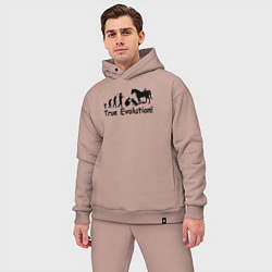 Мужской костюм оверсайз Настоящая эволюция, цвет: пыльно-розовый — фото 2