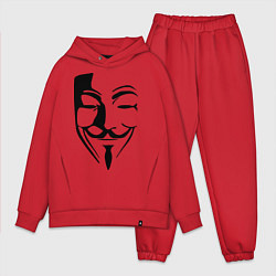 Мужской костюм оверсайз Vendetta Mask, цвет: красный