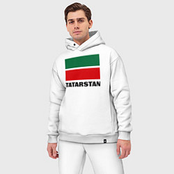 Мужской костюм оверсайз Флаг Татарстана, цвет: белый — фото 2
