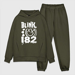 Мужской костюм оверсайз Blink-182 цвета хаки — фото 1