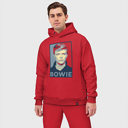 Мужской костюм оверсайз Bowie Poster, цвет: красный — фото 2