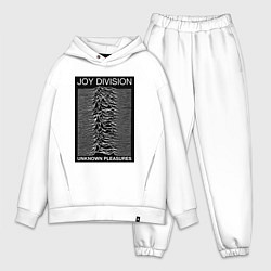 Мужской костюм оверсайз Joy Division: Unknown Pleasures, цвет: белый
