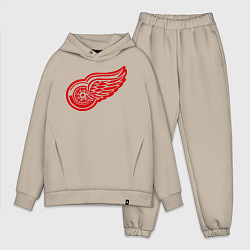 Мужской костюм оверсайз Detroit Red Wings: Pavel Datsyuk, цвет: миндальный