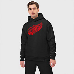 Мужской костюм оверсайз Detroit Red Wings: Pavel Datsyuk, цвет: черный — фото 2
