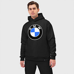 Мужской костюм оверсайз Logo BMW, цвет: черный — фото 2