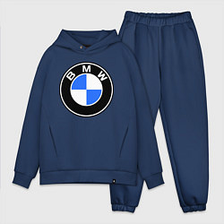 Мужской костюм оверсайз Logo BMW, цвет: тёмно-синий