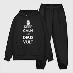 Мужской костюм оверсайз Keep Calm & Deus Vult, цвет: черный
