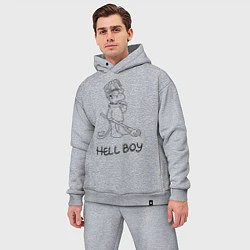 Мужской костюм оверсайз Bart: Hell Boy, цвет: меланж — фото 2