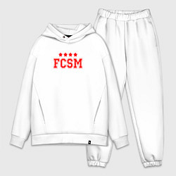 Мужской костюм оверсайз FCSM Club, цвет: белый