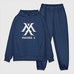 Мужской костюм оверсайз Monsta X цвета тёмно-синий — фото 1