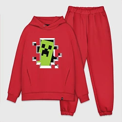 Мужской костюм оверсайз Crash Minecraft, цвет: красный