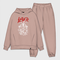 Мужской костюм оверсайз Slayer: Devil Goat, цвет: пыльно-розовый