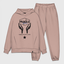 Мужской костюм оверсайз Fragile Express, цвет: пыльно-розовый