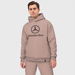 Мужской костюм оверсайз Logo Mercedes-Benz, цвет: пыльно-розовый — фото 2