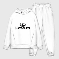 Мужской костюм оверсайз Lexus logo, цвет: белый