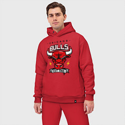 Мужской костюм оверсайз Chicago Bulls est. 1966, цвет: красный — фото 2