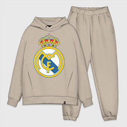 Мужской костюм оверсайз Real Madrid FC, цвет: миндальный