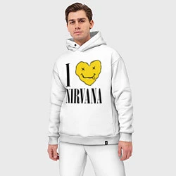 Мужской костюм оверсайз I love Nirvana, цвет: белый — фото 2