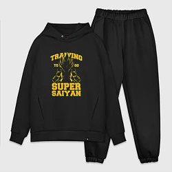 Мужской костюм оверсайз Super Saiyan Training, цвет: черный