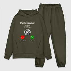 Мужской костюм оверсайз Escobar is calling, цвет: хаки