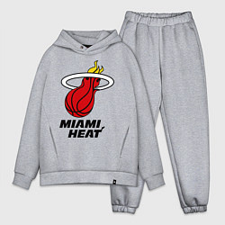 Мужской костюм оверсайз Miami Heat-logo, цвет: меланж