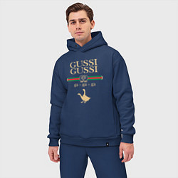 Мужской костюм оверсайз GUSSI GUSSI Fashion, цвет: тёмно-синий — фото 2