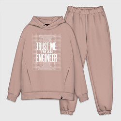 Мужской костюм оверсайз I'm an Engineer, цвет: пыльно-розовый