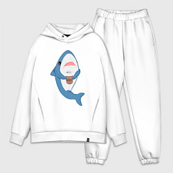 Мужской костюм оверсайз Hype Shark, цвет: белый