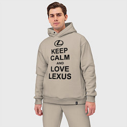 Мужской костюм оверсайз Keep Calm & Love Lexus, цвет: миндальный — фото 2