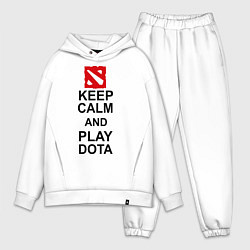 Мужской костюм оверсайз Keep Calm & Play Dota, цвет: белый