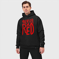 Мужской костюм оверсайз Manchester is Red, цвет: черный — фото 2