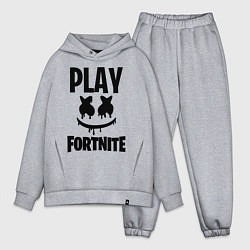 Мужской костюм оверсайз Marshmello: Play Fortnite, цвет: меланж