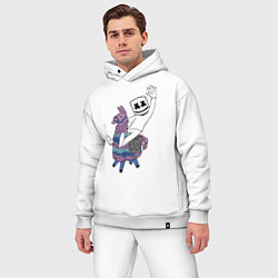 Мужской костюм оверсайз Marshmello x Llama, цвет: белый — фото 2