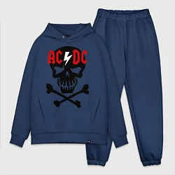 Мужской костюм оверсайз AC/DC Skull, цвет: тёмно-синий