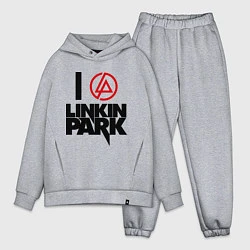 Мужской костюм оверсайз I love Linkin Park, цвет: меланж